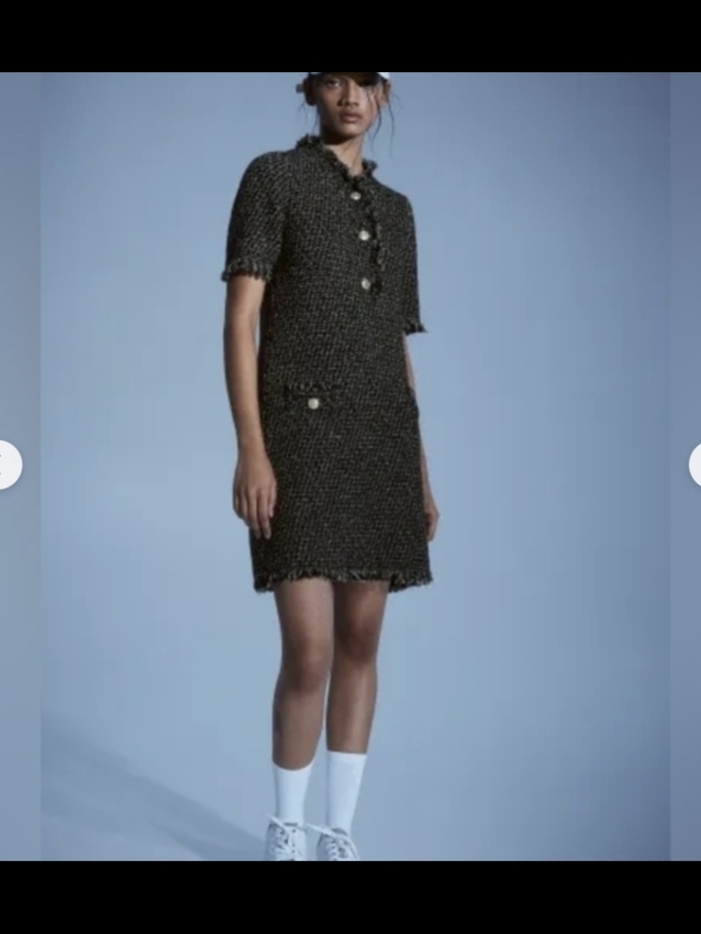 H&M Charcoal Textured Knit Mini Dress